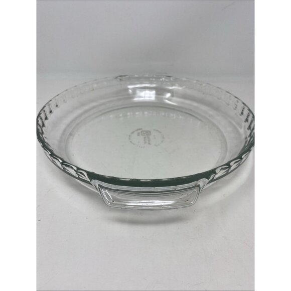Vintage Anchor Hocking Fire King #470 Clear Glass 10" Pie Plate Deep Dish Fluted - Picture 3 of 6